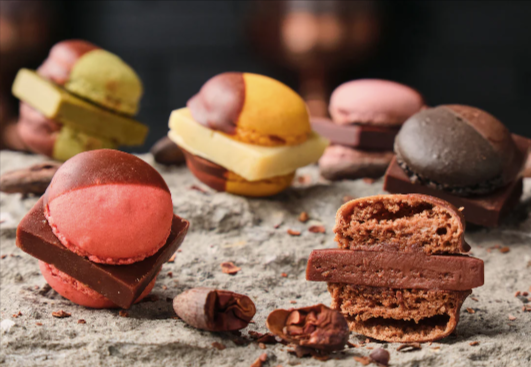 Chocolate-Pistachio-Coffee-Blood-orange-Creme-brulee-Earl-–-MAMEIL-NAMA-CHOCOLATE-MACARON-マメイル-生チョコレートマカロン専門店-03-07-2026_01_32_PM