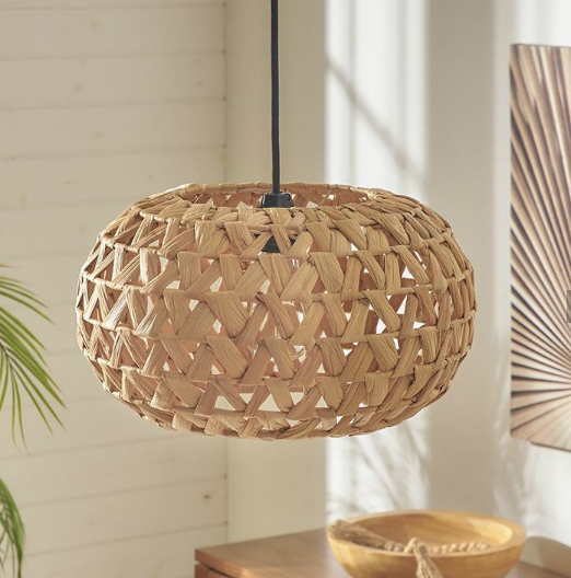 天然素材のウォーターヒヤシンスで編まれたアジアンペンダントランプシェード-51372--01-31-2026_04_11_PM